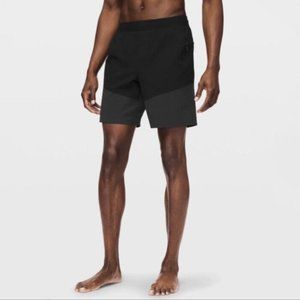 Lululemon Men's Namaste at the Beach Lined‎ Shorts Black and Gray